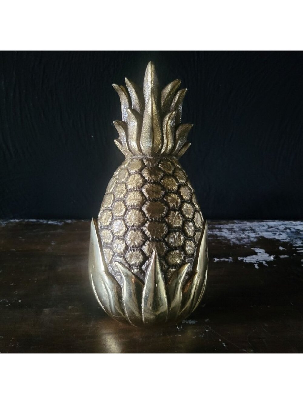 Large Vintage Heavy Brass Pineapple Door Knocker by Michael Healy 8.375"